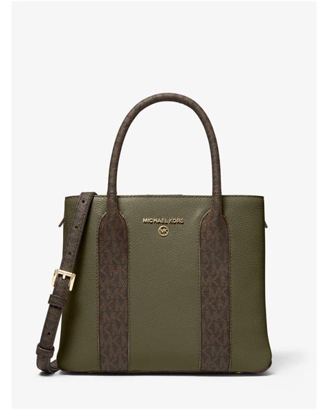 green michael kors tote bag|Michael Kors olive green bag.